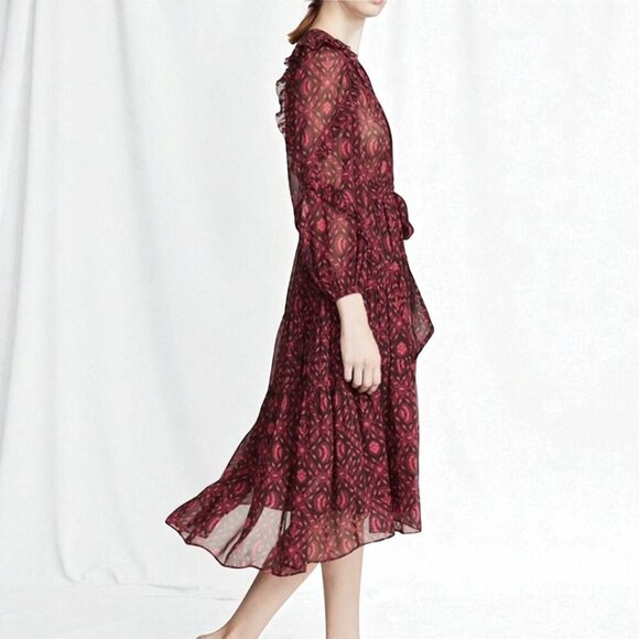 Ulla Johnson aliya dress - fuchsia Size 6 - Picture 3 of 12